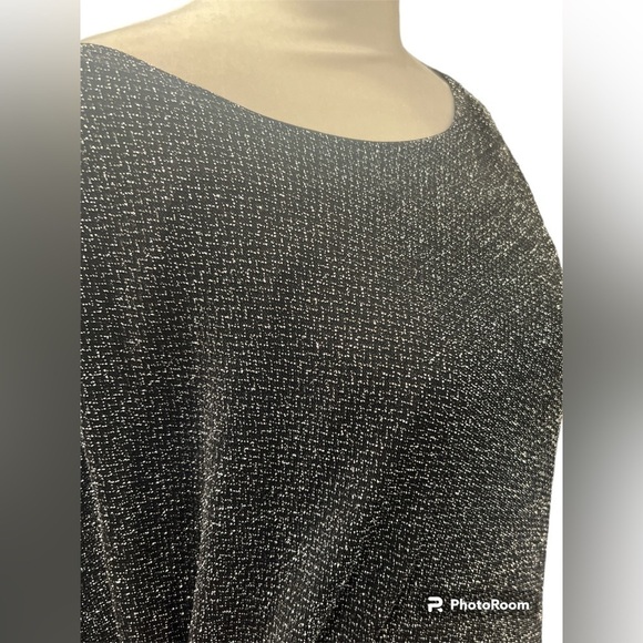 Peter Nygard Black Metallic Missy Cocktail Dress Size 16 NWT - Picture 4 of 6